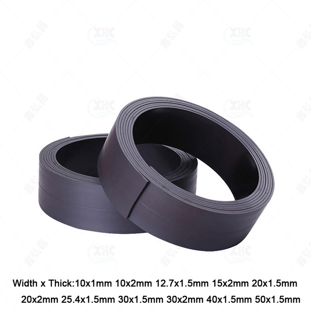 1 Meter Magnetic Strip Flexible Craft Fridge Magnets Tape Width  10/12.7/15/20/25.4/30/